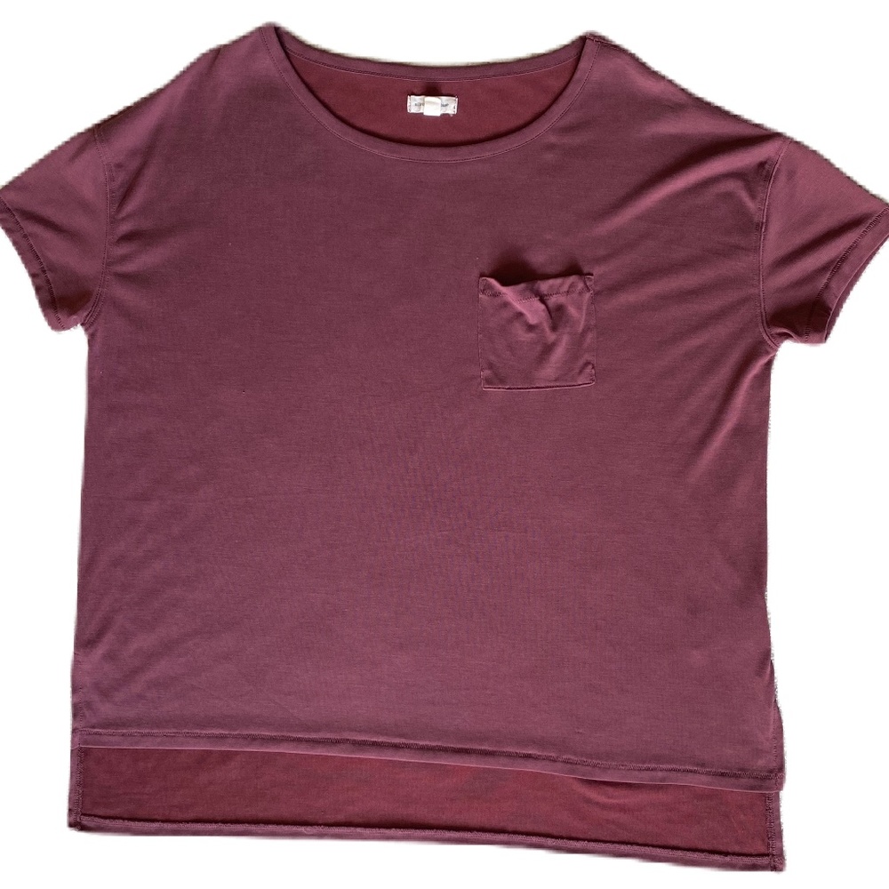 Urban Outfitters silence and noise Freya tee short sleeve burgundy XS